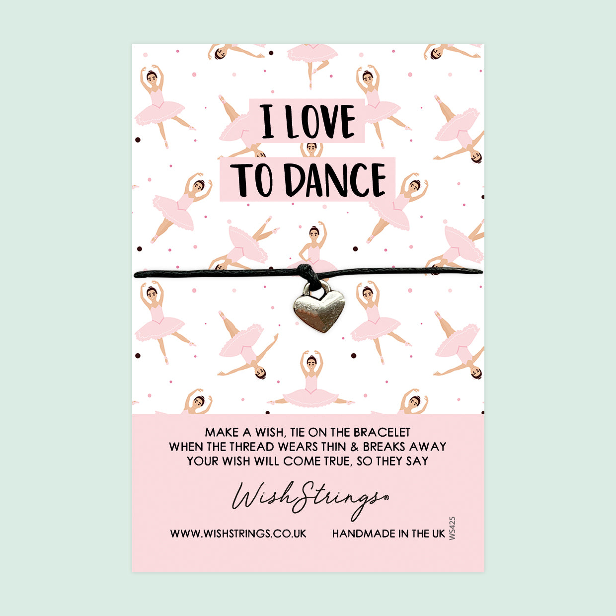 WishStrings ‘I Love to Dance’ Wish Bracelet | Perfect Gift for Dance Exams & Dance Lovers | Meaningful Keepsake for Passion & Dedication