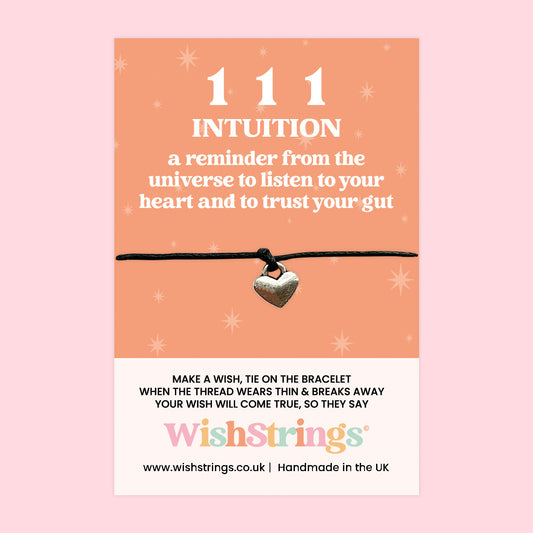 WishStrings ‘111’ Angel Number Wish Bracelet | Trust Your Gut & Listen to Your Heart | Meaningful Manifestation Gift