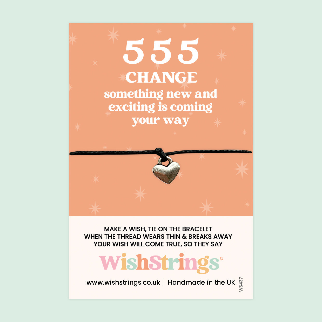 WishStrings ‘555’ Angel Number Wish Bracelet | Embrace New Beginnings | Meaningful Gift for Exciting Changes & Opportunities