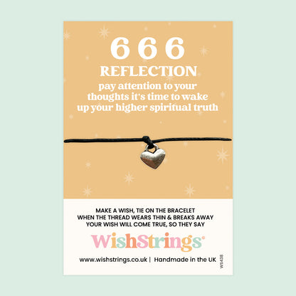 WishStrings ‘666’ Angel Number Wish Bracelet | Embrace Higher Spiritual Truth | Meaningful Gift for Growth & Inner Wisdom