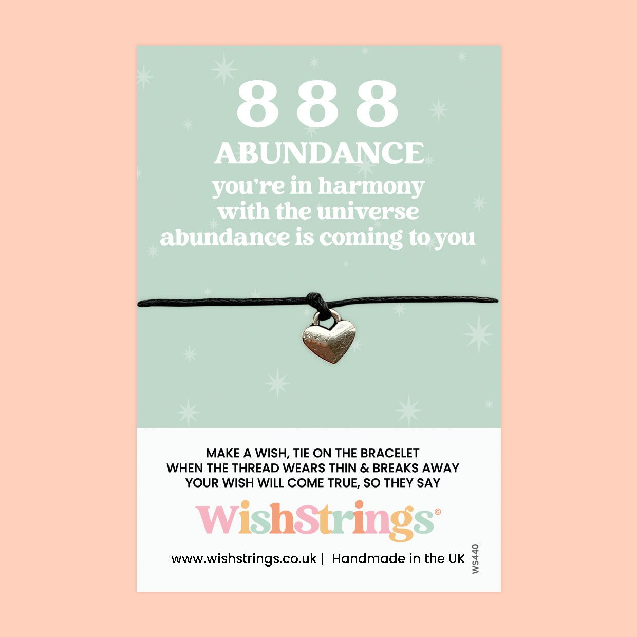 WishStrings ‘888’ Angel Number Wish Bracelet | Find Harmony with the Universe | Meaningful Gift for Balance & Abundance