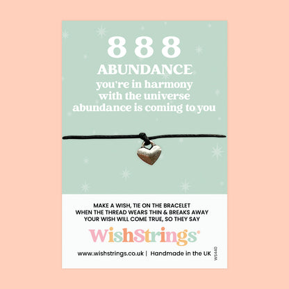 WishStrings ‘888’ Angel Number Wish Bracelet | Find Harmony with the Universe | Meaningful Gift for Balance & Abundance