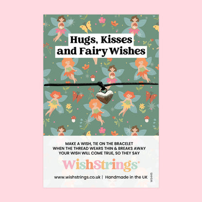 WishStrings ‘Hugs, Kisses & Fairy Wishes’ Wish Bracelet | Fairytale-Inspired Gift | Meaningful Make a Wish Keepsake