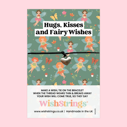 WishStrings ‘Hugs, Kisses & Fairy Wishes’ Wish Bracelet | Fairytale-Inspired Gift | Meaningful Make a Wish Keepsake