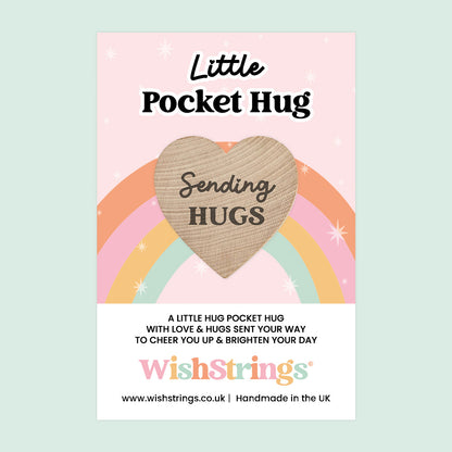 WishStrings Pocket Hug – Sending Hugs Token Gift | Thinking of You | Hug in the Post | Friendship Gift | Support Keepsake | Letterbox-Friendly Token