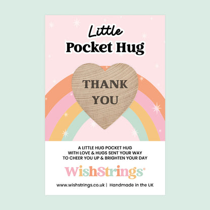 WishStrings Pocket Hug – Thank You Token | Teacher Gift | Appreciation Gift | Thoughtful Keepsake | Letterbox Hug to Show Gratitude