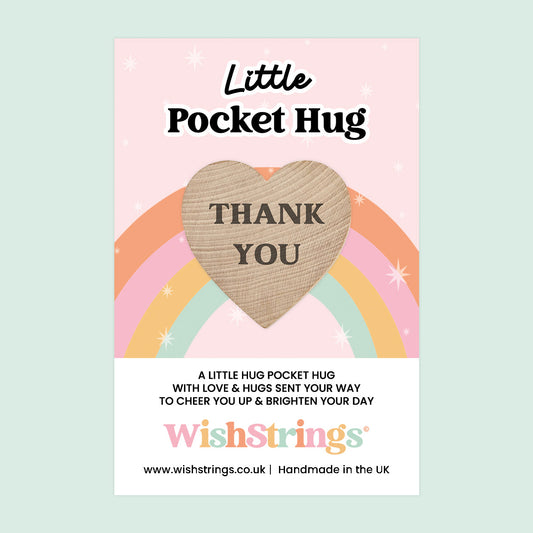 WishStrings Pocket Hug – Thank You Token | Teacher Gift | Appreciation Gift | Thoughtful Keepsake | Letterbox Hug to Show Gratitude