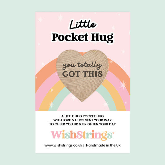 WishStrings Pocket Hug – You Totally Got This Token | Encouragement Gift | Uplifting Keepsake | Thinking of You | Motivation Pick Me Up