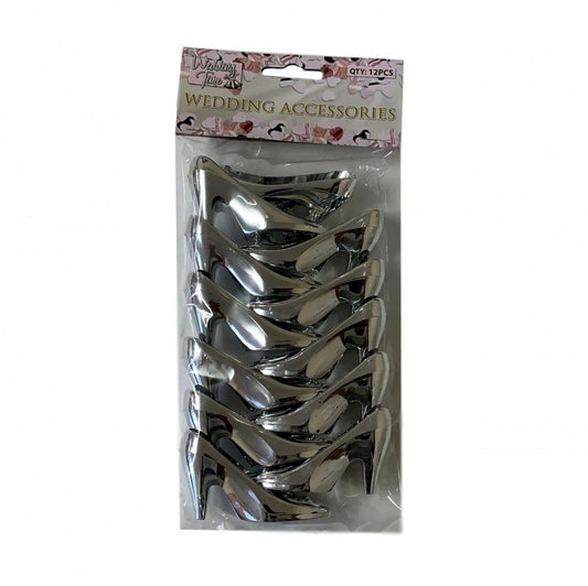 Silver Fairytale Shoes Wedding Decorations