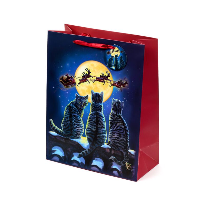 Lisa Parker Christmas Cats Gift Bag - Medium or Large