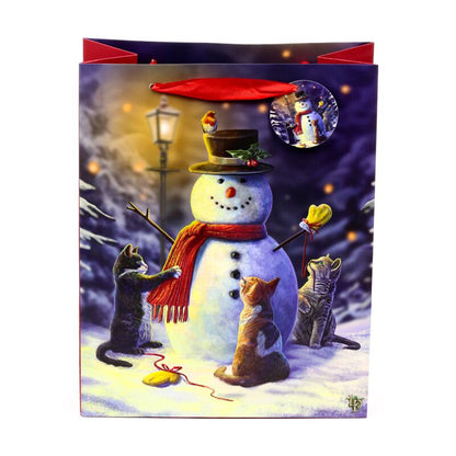 Lisa Parker Little Helpers Christmas Cats Gift Bag - Medium or Large