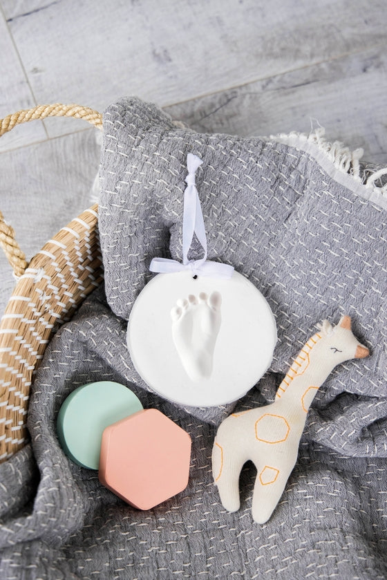 Babyprints Keepsake Hand / Foot Print Hanging Ornament, White
