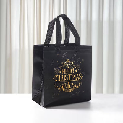 Black Christmas Gift Bag with Handle - Assorted Designs