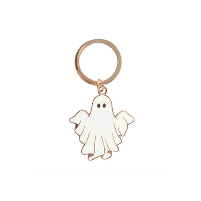 Spooky Season Groovy Ghost Keyring