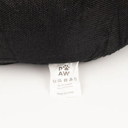 PAW Bed – Large Royal Crown – Black & Grey – 60 × 60 × 26cm