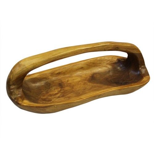 Teak Bowl with Handle - Approx 30cm