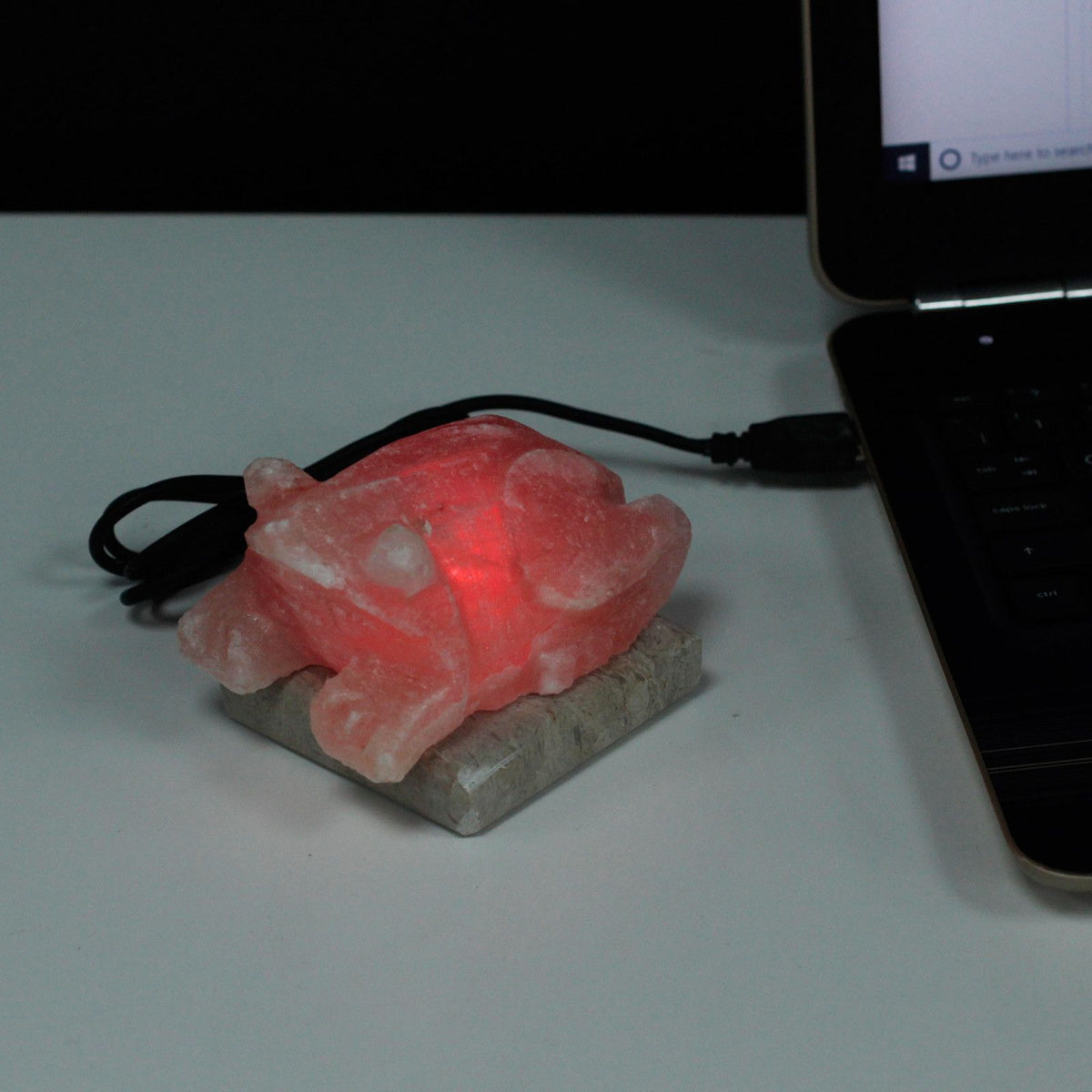 Multicolour USB Himalayan Salt Lamp Toad Shaped