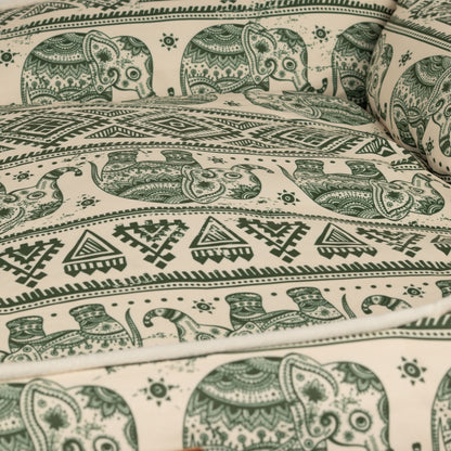 PAW Bed – Lucky Elephant – Green – 60 × 50 × 14cm