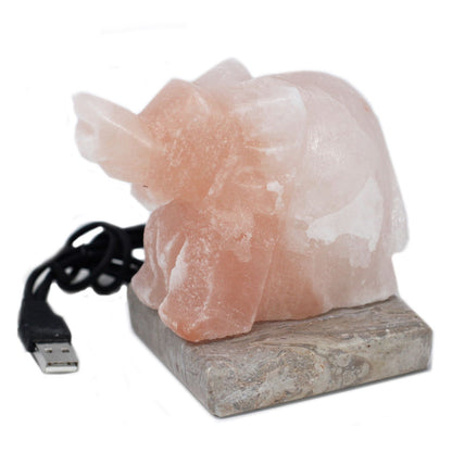 Multicolour Elephant Shaped USB Himalayan Salt Lamp