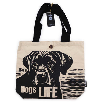 Iconic Classic Tote Bag - It's a Dogs Life - White