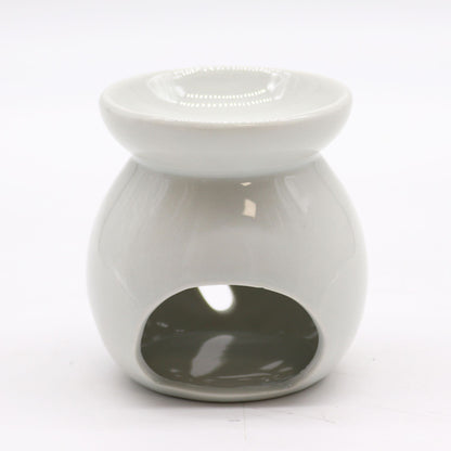 Small Classic White Oil Burner - Tree Cut-outl