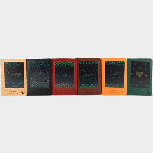 A5 Intention Note Book - LCD Wipe Screen - Orange Leather Effect - 80 Leafs