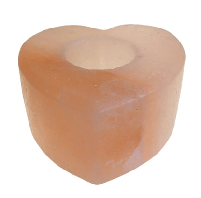 Himalayan Salt Candle Holder - Medium Heart