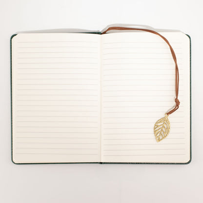 A5 Intention Note Book - LCD Wipe Screen - Green Leather Effect - 80 Leafs