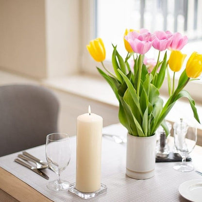 Set of 4 Pillar Candles  50mm - Ivory
