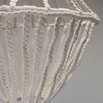 Macrame Large Drop Chandelier - Natural