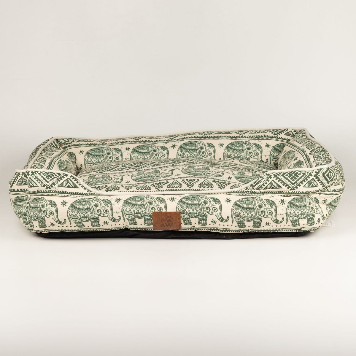 PAW Bed – Lucky Elephant – Green – 60 × 50 × 14cm