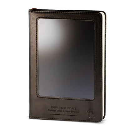 A5 Intention Note Book - LCD Wipe Screen - Black Leather Effect - 80 Leafs