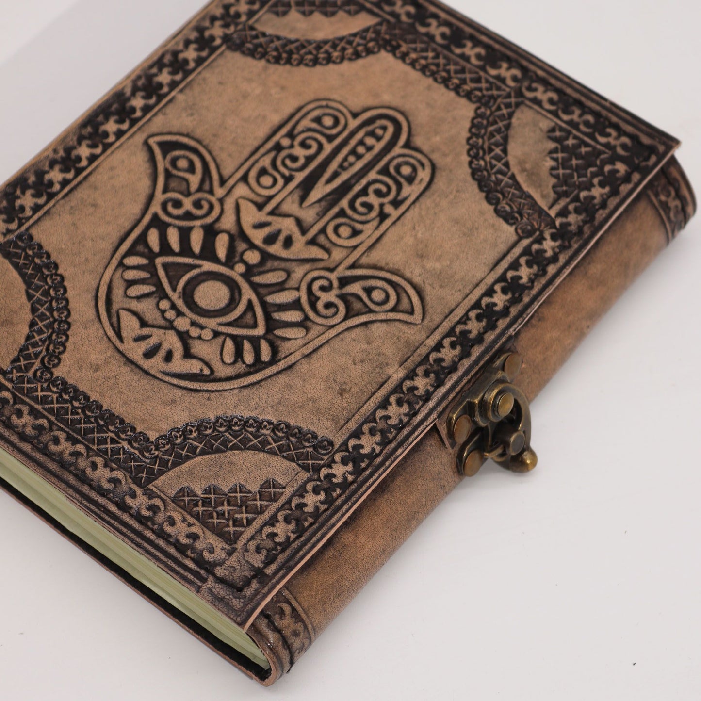 Hamsa - Esoteric Notebook - Antique Grey - 200 pages  Stitch Edge- 17.5x12.5x3cm