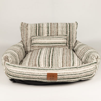 PAW Bed – Small Sofa – Brown Stripes – 50 × 50 × 26cm