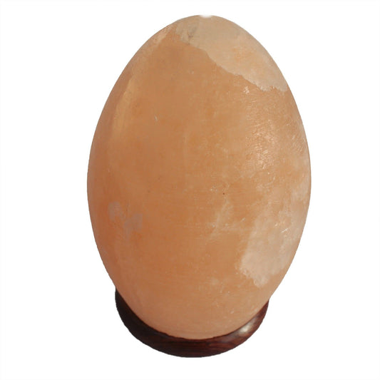 Himalayan Salt Lamp - Egg Shaped - Wooden Base