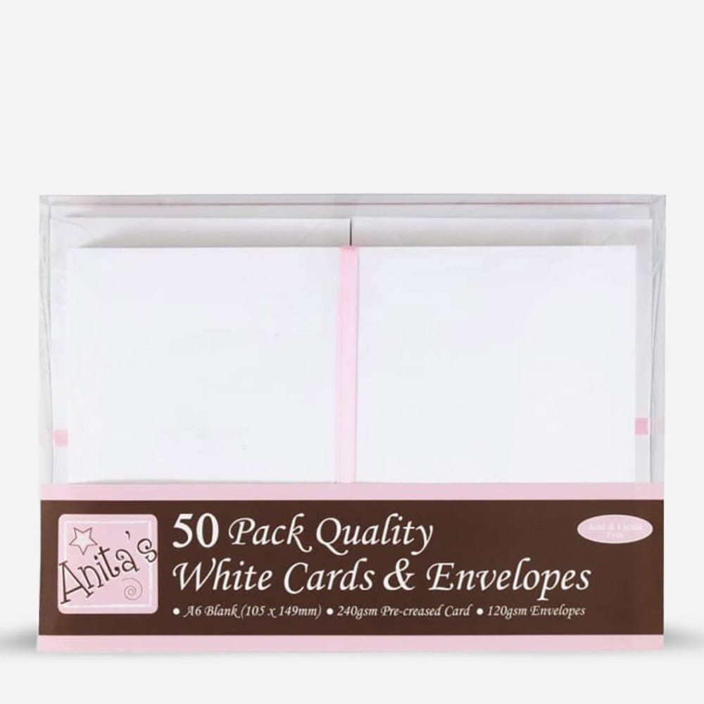 Card Making ~ A6 Blank Cards and Envelopes: Packs of 50
