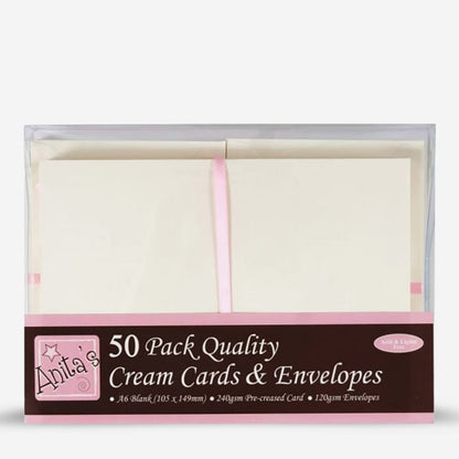 Card Making ~ A6 Blank Cards and Envelopes: Packs of 50