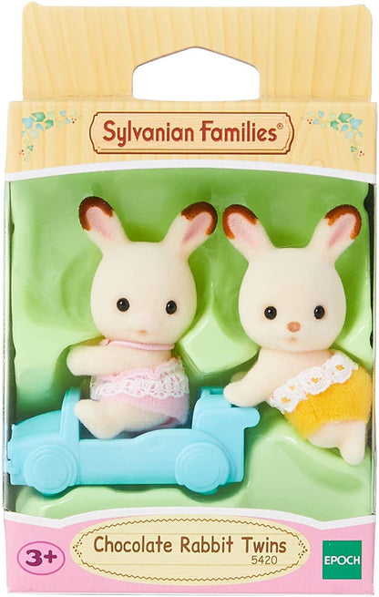 Sylvanian Families Chocolate Rabbit Twins Toy Playset for Age 3 and Up