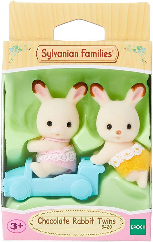 Sylvanian Families Chocolate Rabbit Twins Toy Playset for Age 3 and Up