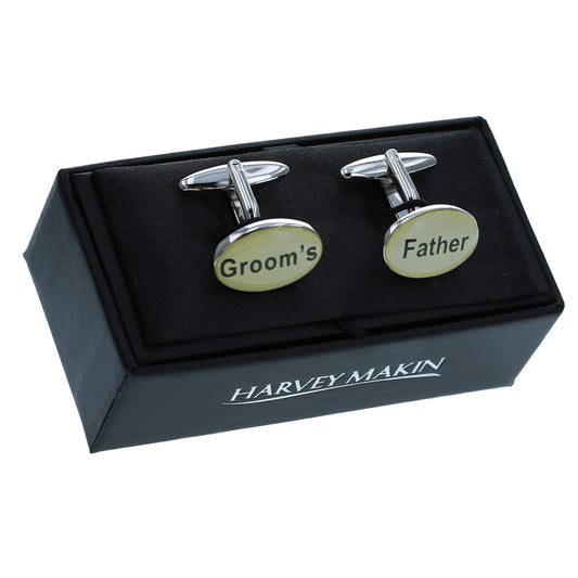 Harvey Makin Groom's Father Cufflinks in Giftbox