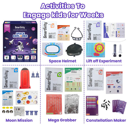Smartivity Space Explorer DO-IT-YOURSELF, 5-IN-1 STEAM ACTIVITY KIT, Age 4+