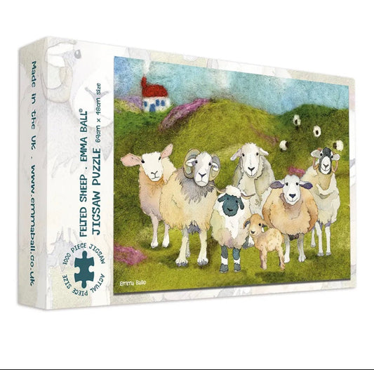 Emma Ball Felted Sheep 1000 Piece Jigsaw
