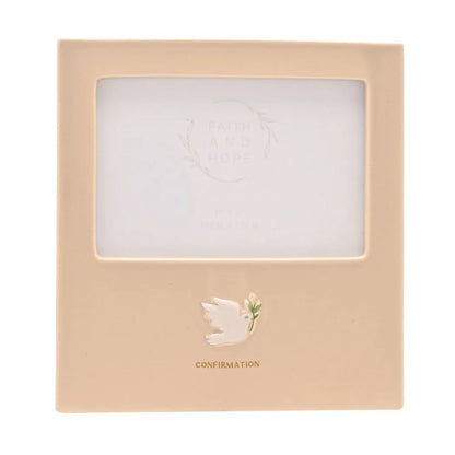Faith & Hope Ceramic Frame 6'' x 4'' - Confirmation