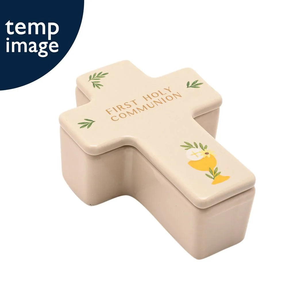 Faith & Hope Cross Trinket Box - Communion