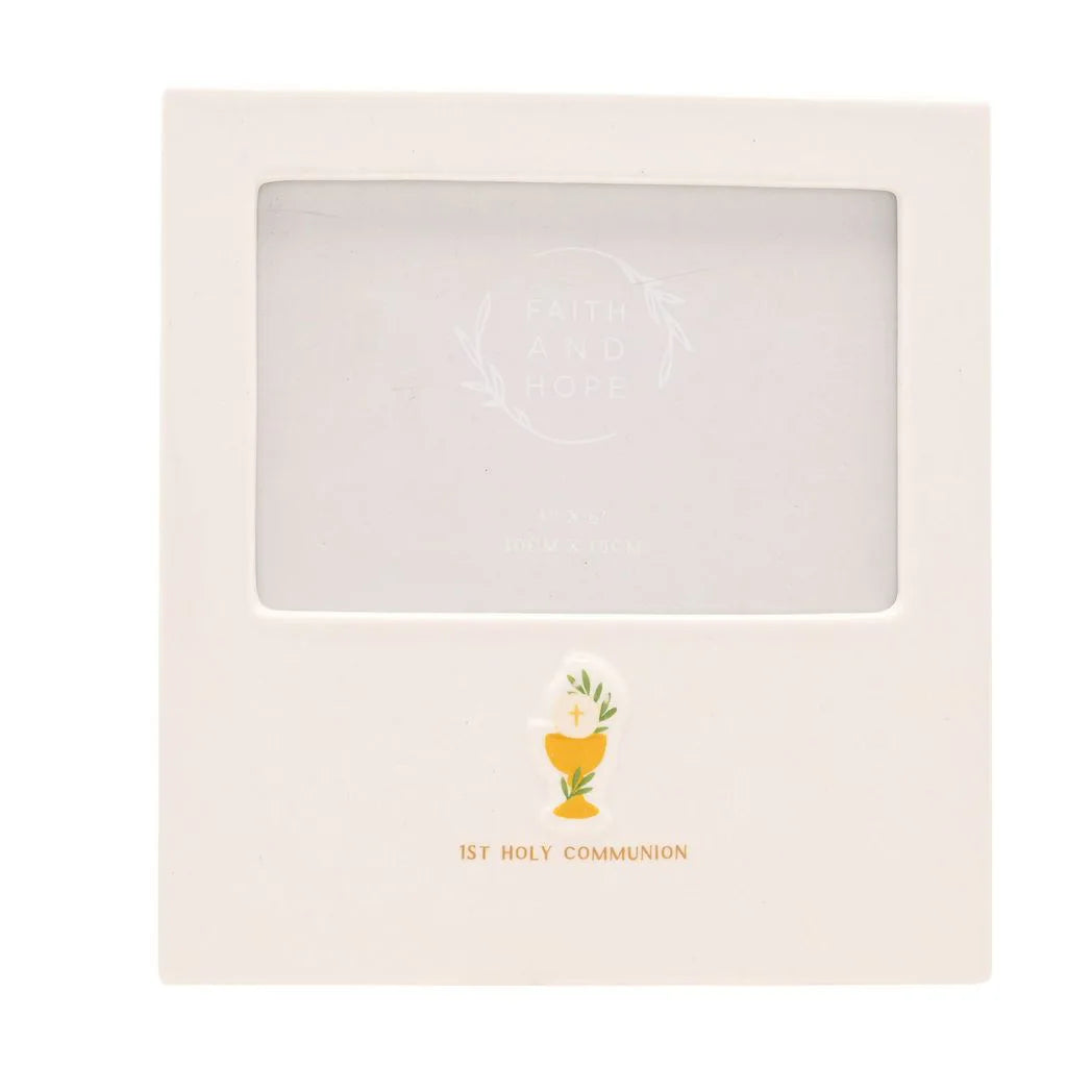 Faith & Hope Ceramic Frame 6'' x 4'' - Communion