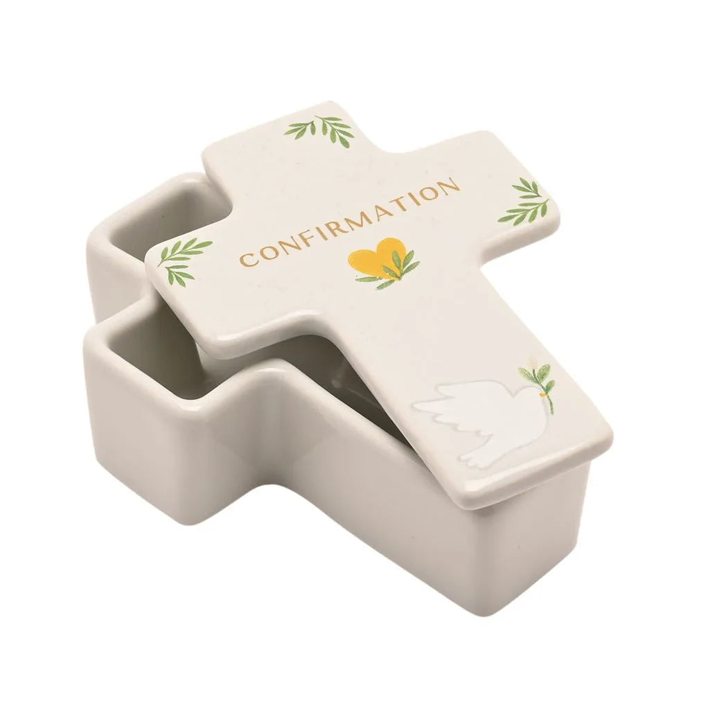 Faith & Hope Cross Trinket Box - Confirmation