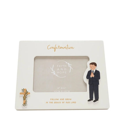 Faith & Hope Photo Frame 6'' x 4'' - Confirmation Boy