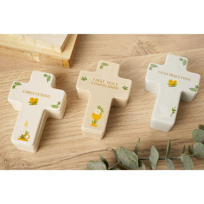 Faith & Hope Cross Trinket Box - Communion