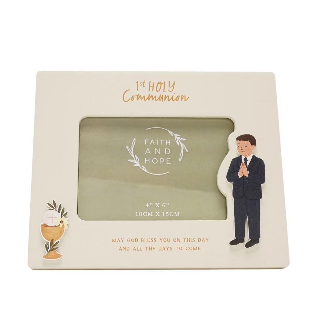 Faith & Hope Photo Frame 6'' x 4'' - Communion Boy