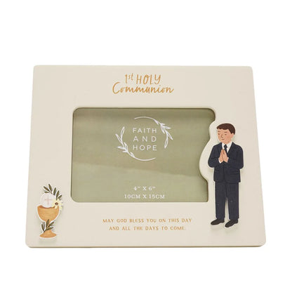 Faith & Hope Photo Frame 6'' x 4'' - Communion Boy